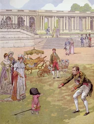 Napoleon spielt mit dem König von Rom, Illustration aus 